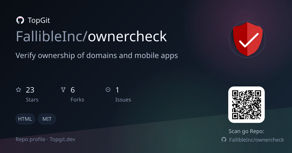 TopGit repo profile image for FallibleInc/ownercheck