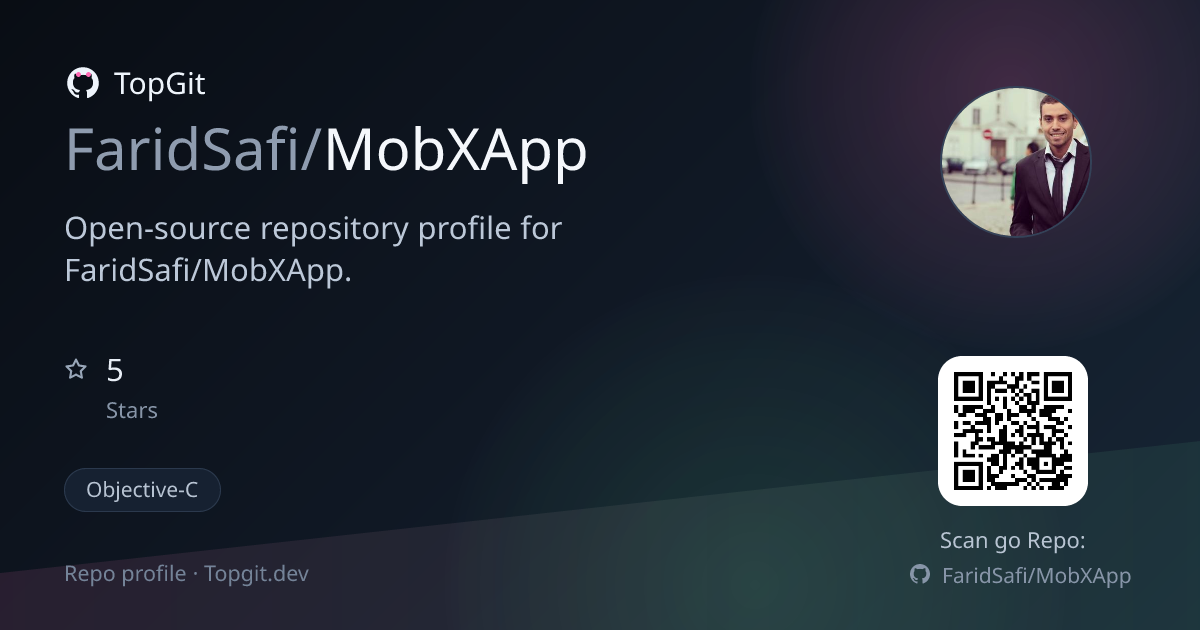 TopGit repo profile image for FaridSafi/MobXApp