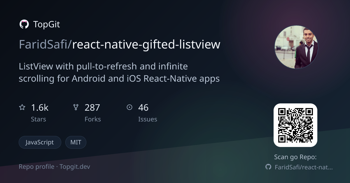 TopGit repo profile image for FaridSafi/react-native-gifted-listview