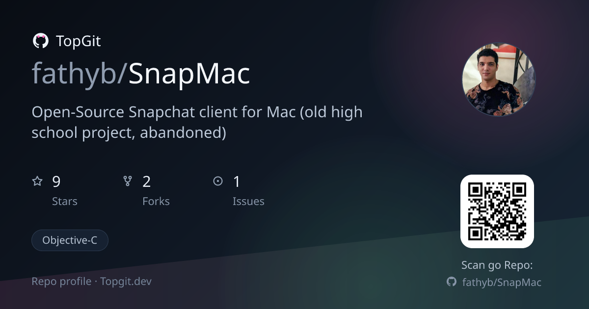 TopGit repo profile image for fathyb/SnapMac
