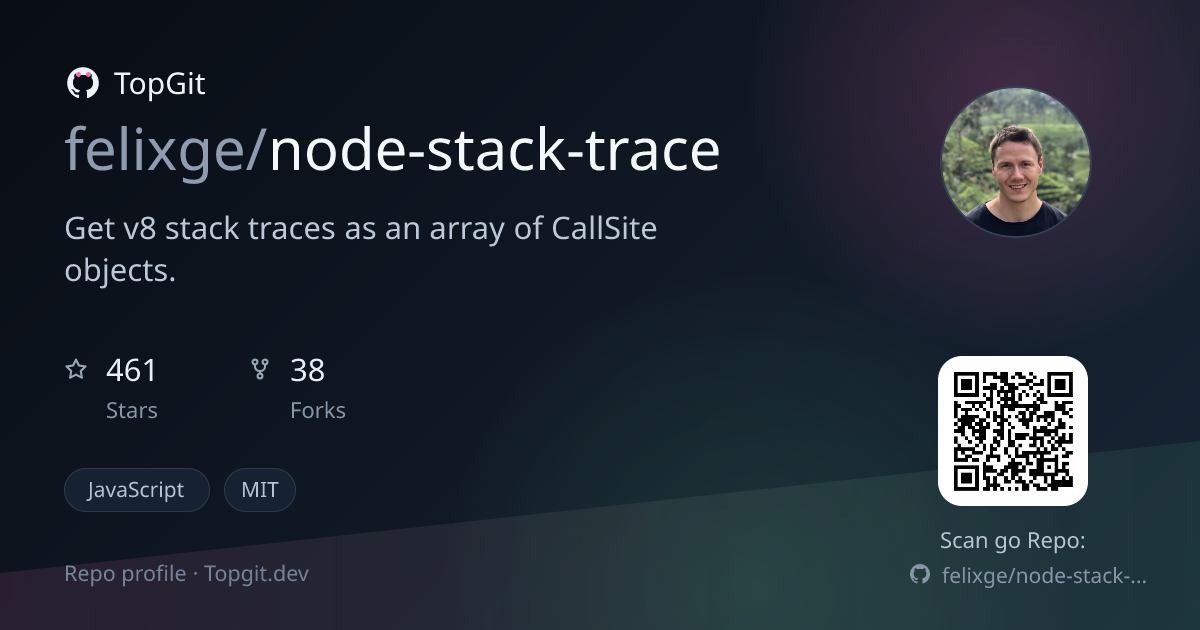 TopGit repo profile image for felixge/node-stack-trace