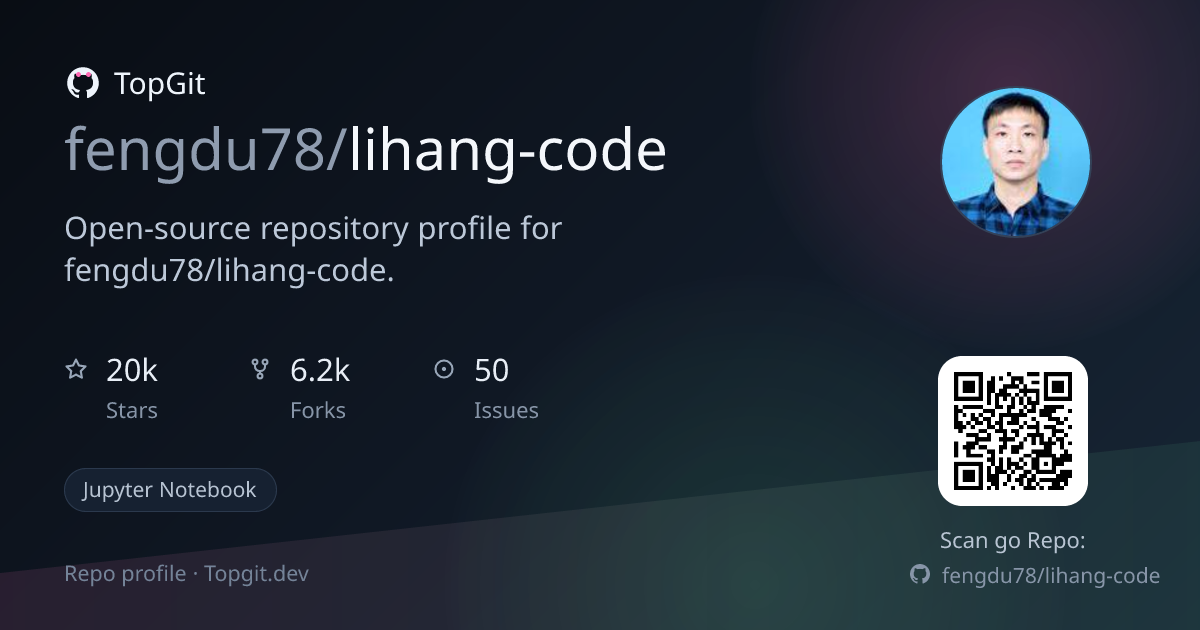 TopGit repo profile image for fengdu78/lihang-code