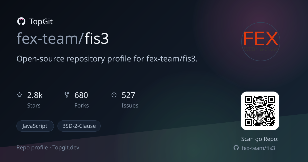 TopGit repo profile image for fex-team/fis3