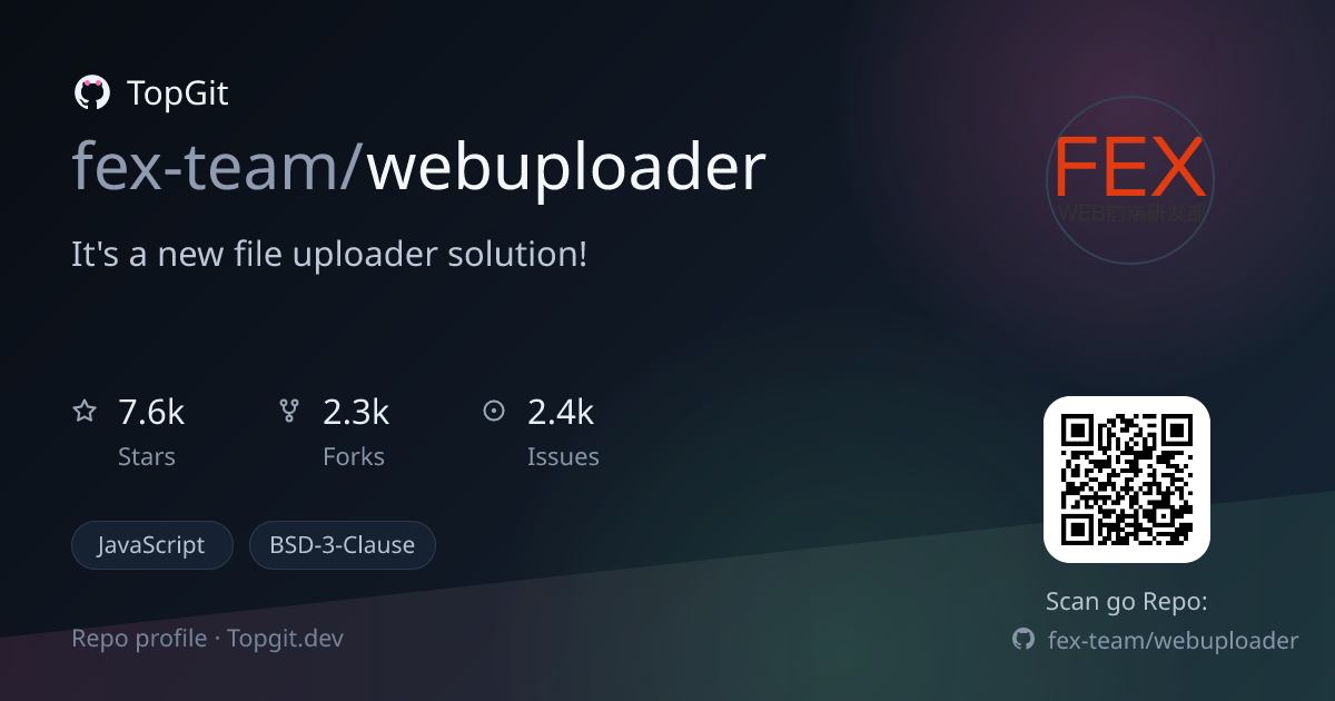 TopGit repo profile image for fex-team/webuploader