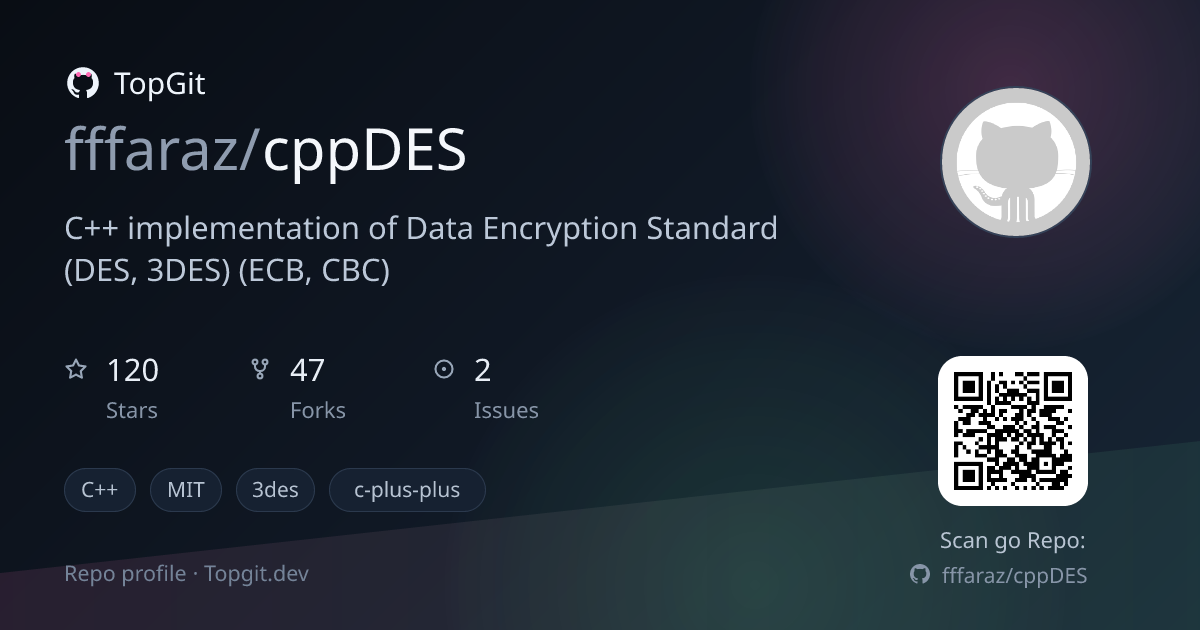 TopGit repo profile image for fffaraz/cppDES