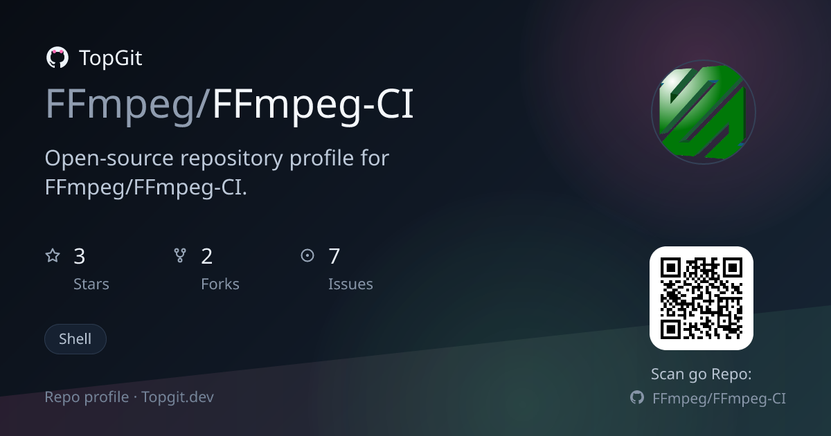 TopGit repo profile image for FFmpeg/FFmpeg-CI