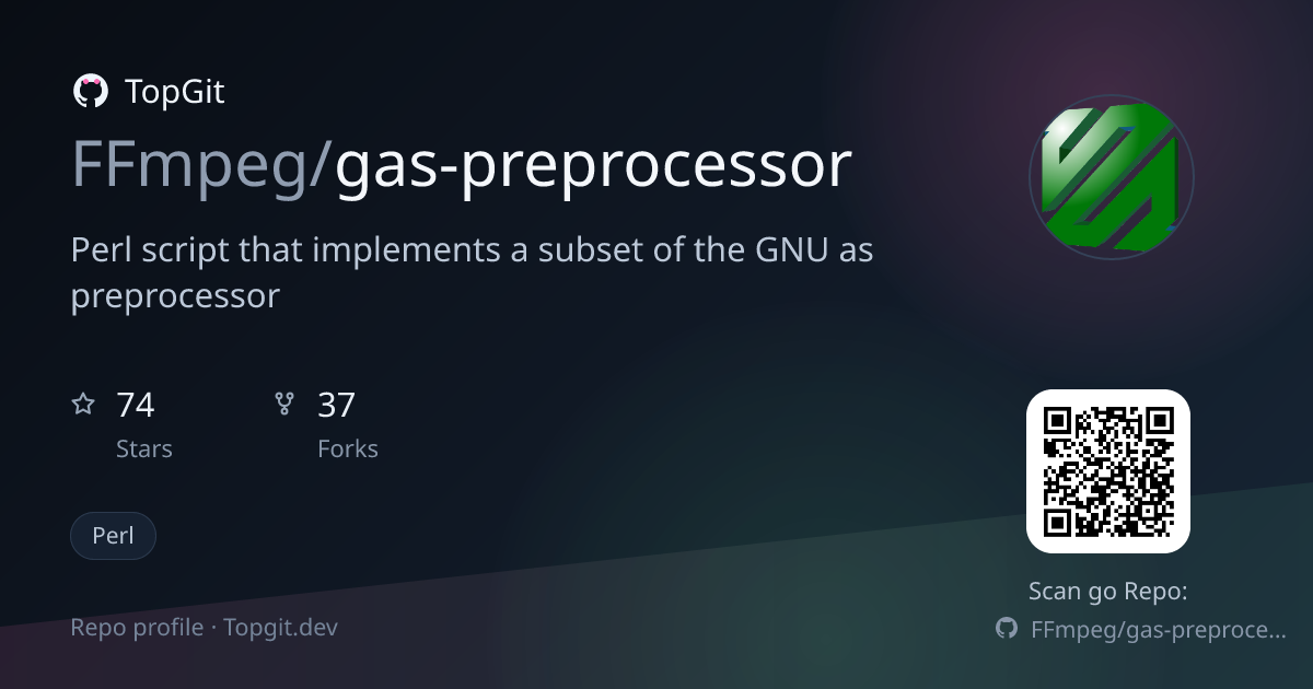 TopGit repo profile image for FFmpeg/gas-preprocessor