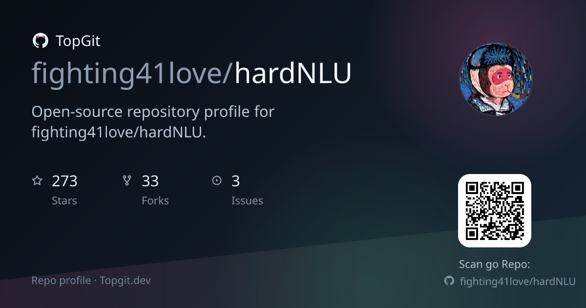 TopGit repo profile image for fighting41love/hardNLU