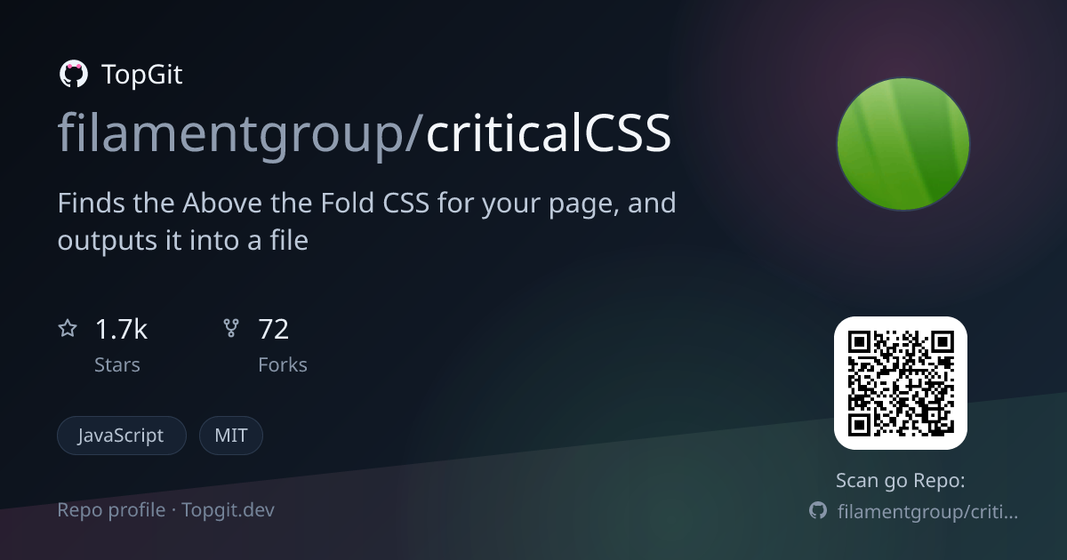 TopGit repo profile image for filamentgroup/criticalCSS