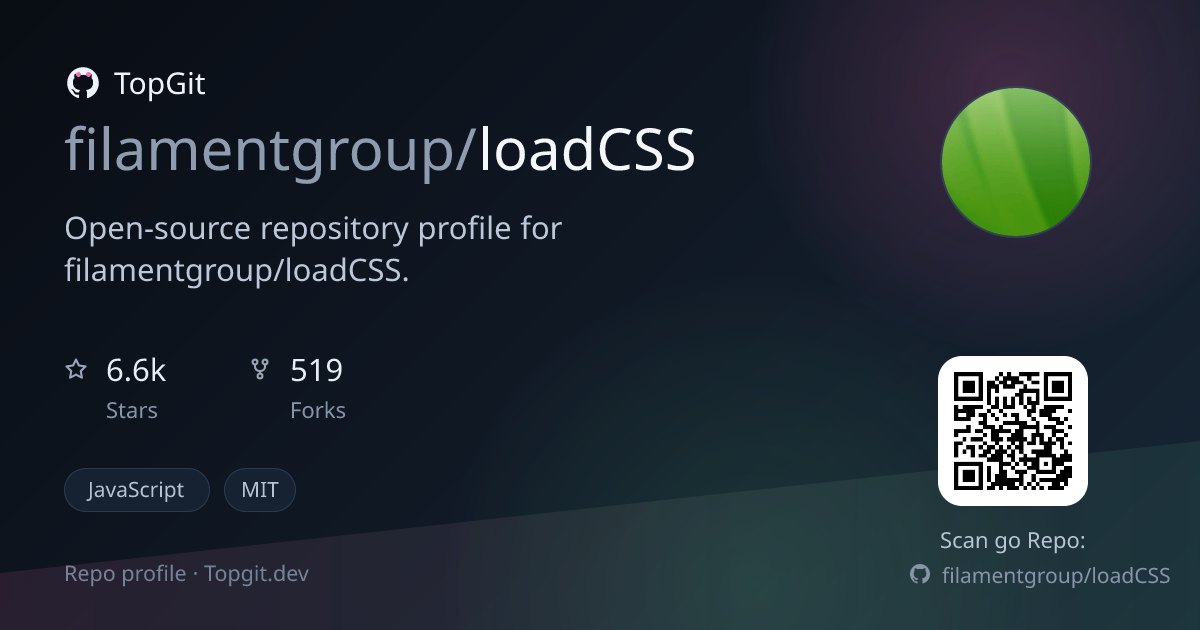 TopGit repo profile image for filamentgroup/loadCSS