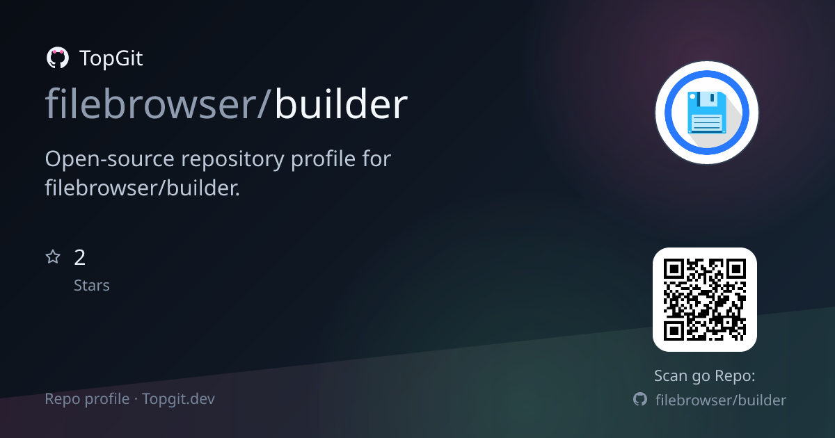 TopGit repo profile image for filebrowser/builder