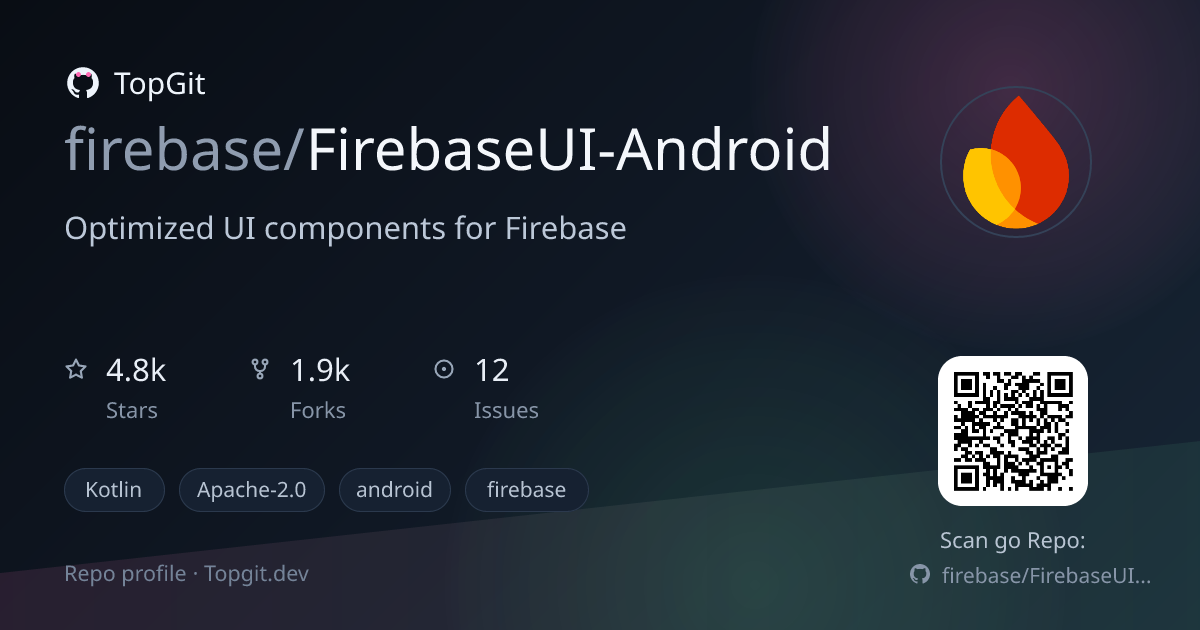 TopGit repo profile image for firebase/FirebaseUI-Android