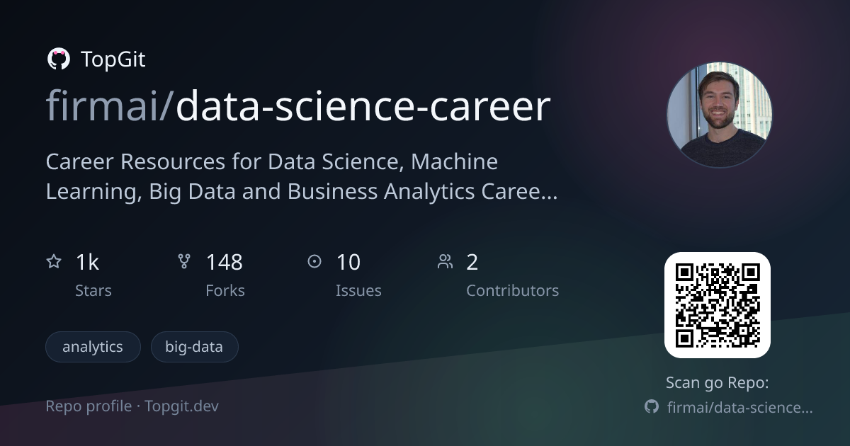 TopGit repo profile image for firmai/data-science-career