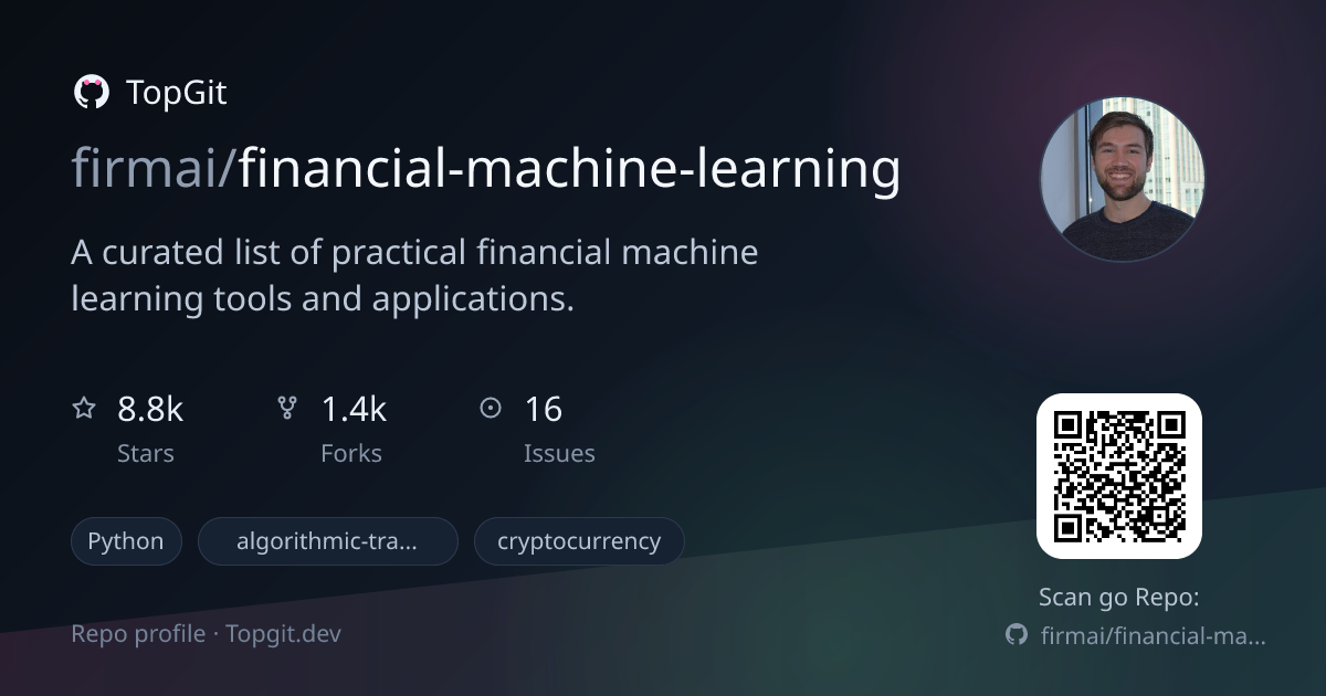 TopGit repo profile image for firmai/financial-machine-learning