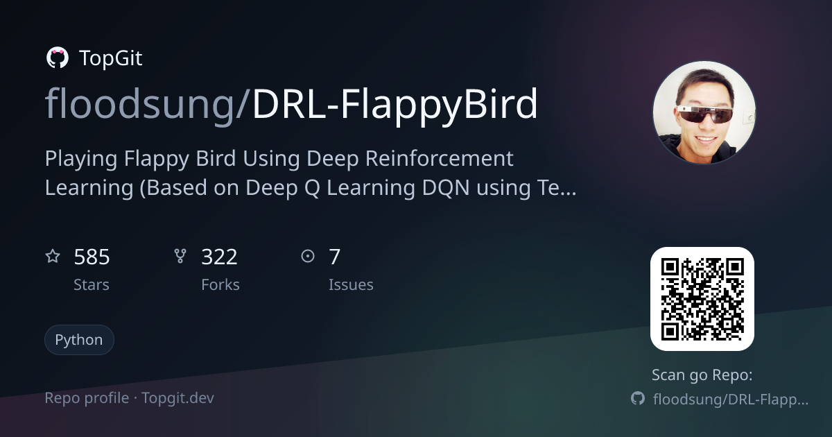 TopGit repo profile image for floodsung/DRL-FlappyBird