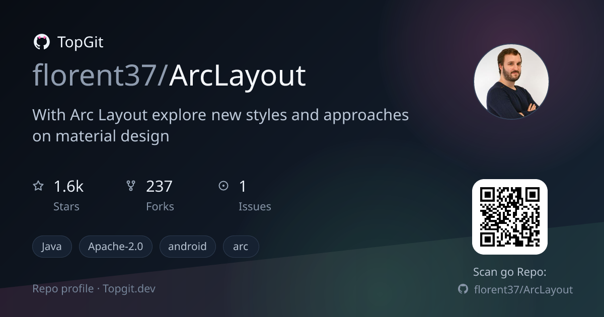 TopGit repo profile image for florent37/ArcLayout