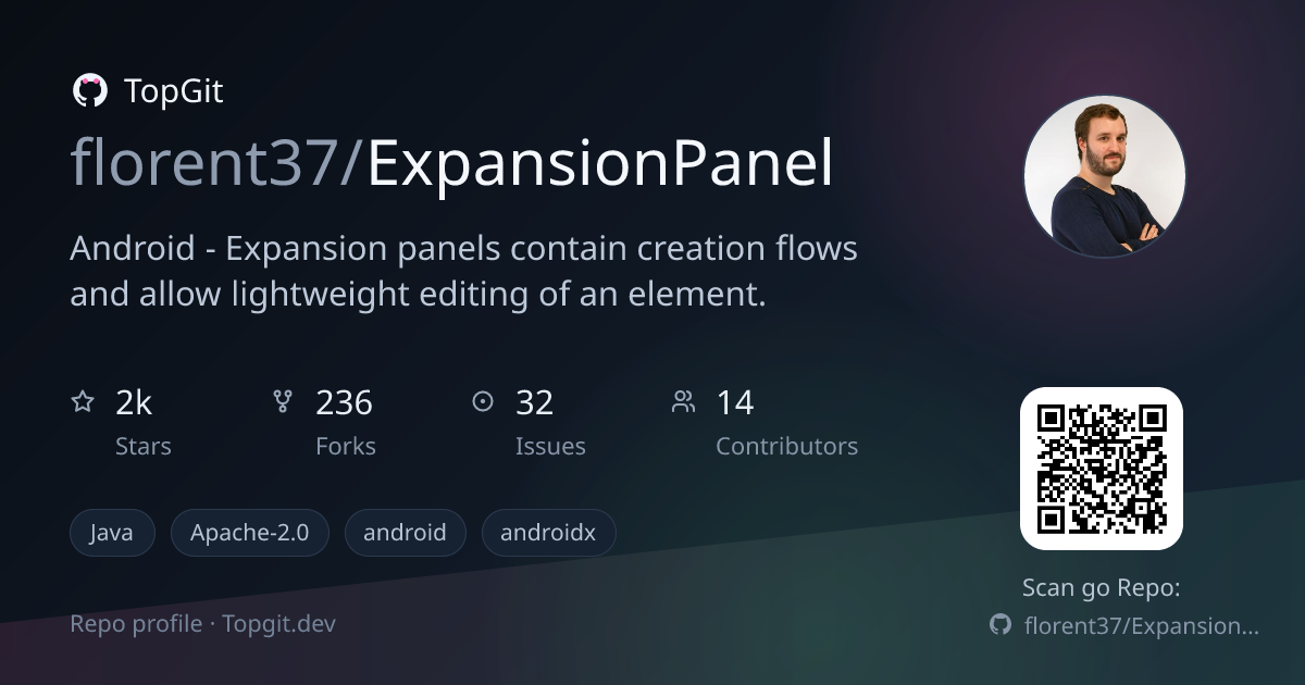 TopGit repo profile image for florent37/ExpansionPanel