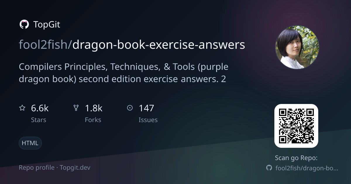TopGit repo profile image for fool2fish/dragon-book-exercise-answers