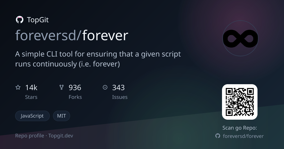 TopGit repo profile image for foreversd/forever