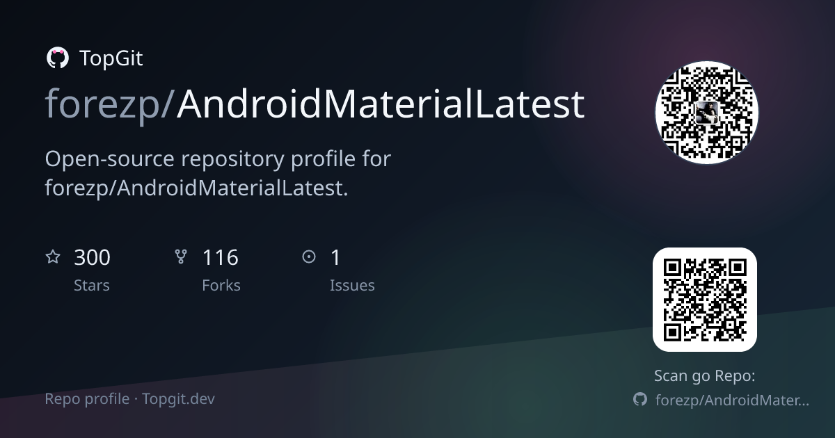 TopGit repo profile image for forezp/AndroidMaterialLatest
