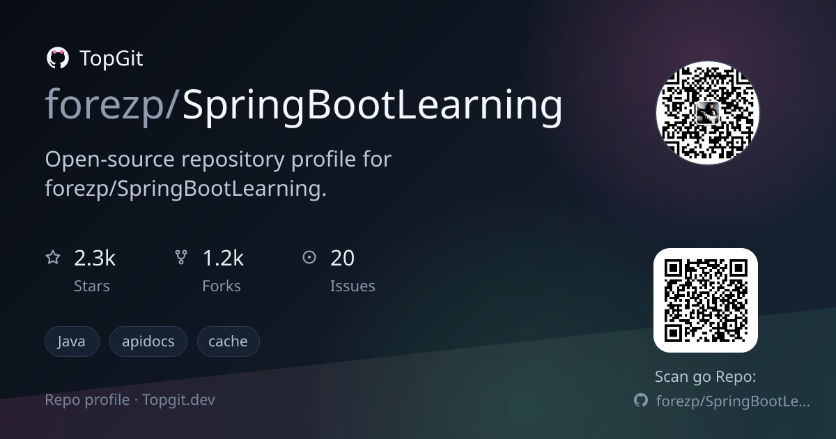 TopGit repo profile image for forezp/SpringBootLearning