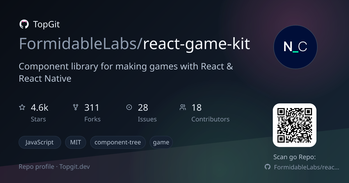 TopGit repo profile image for FormidableLabs/react-game-kit