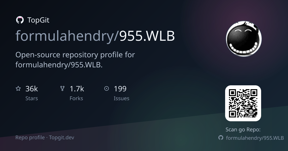 TopGit repo profile image for formulahendry/955.WLB