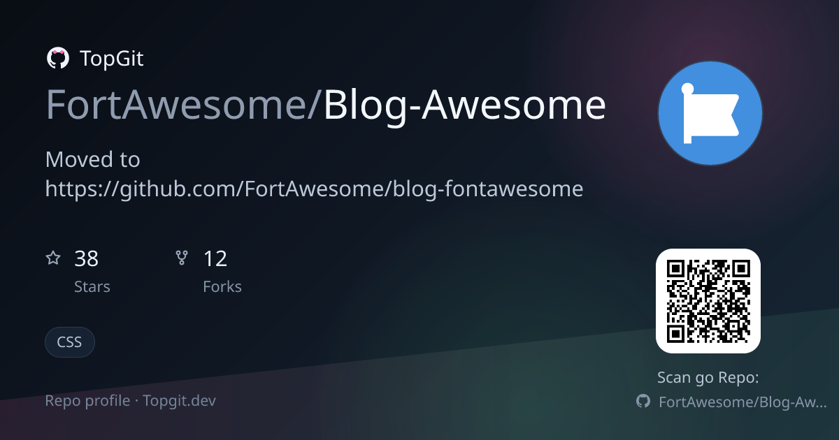 TopGit repo profile image for FortAwesome/Blog-Awesome