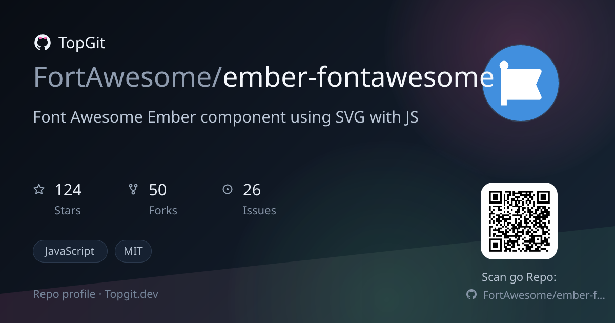 TopGit repo profile image for FortAwesome/ember-fontawesome
