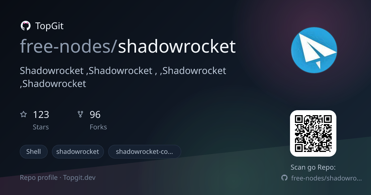 TopGit repo profile image for free-nodes/shadowrocket