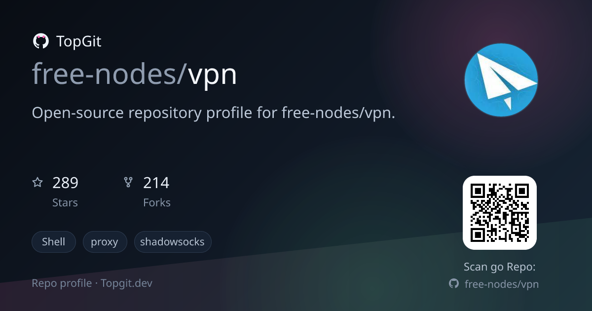 TopGit repo profile image for free-nodes/vpn