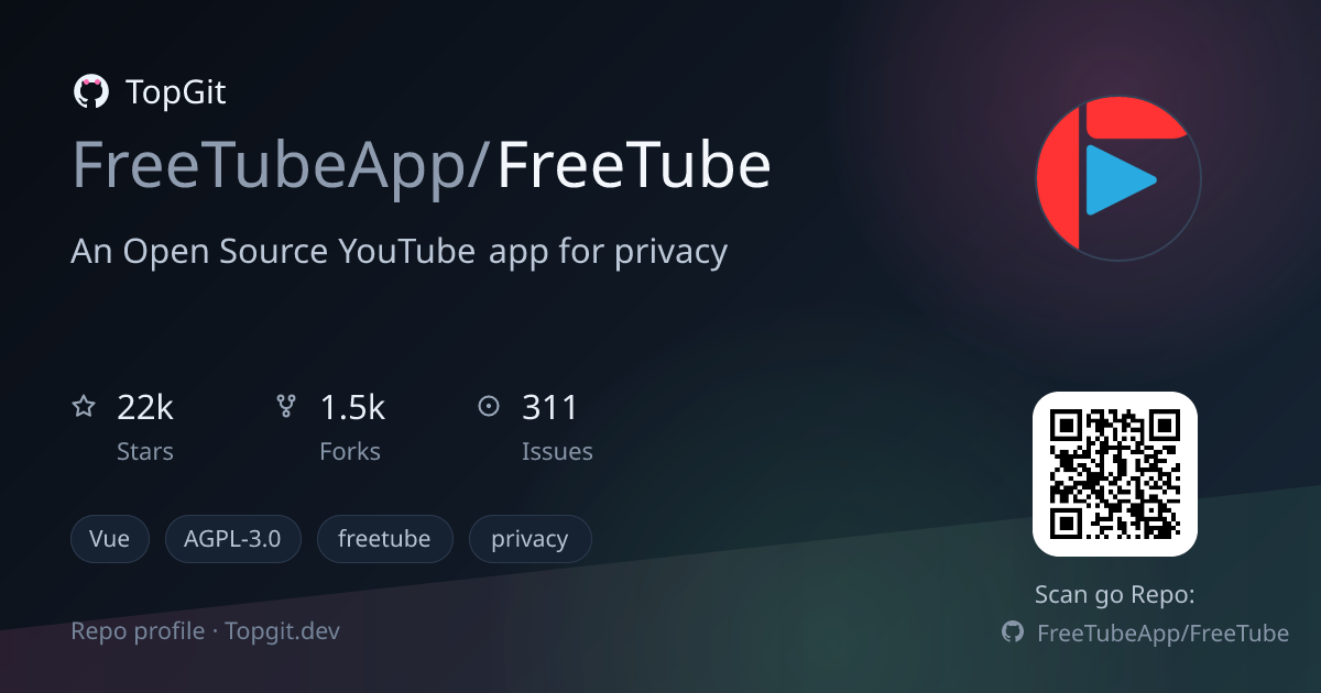 TopGit repo profile image for FreeTubeApp/FreeTube