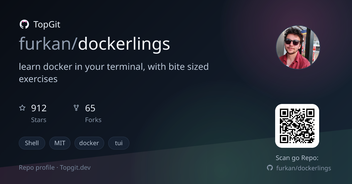 TopGit repo profile image for furkan/dockerlings