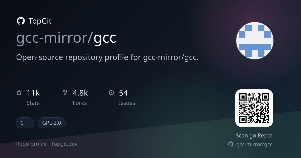 TopGit repo profile image for gcc-mirror/gcc