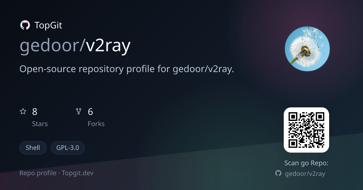 TopGit repo profile image for gedoor/v2ray