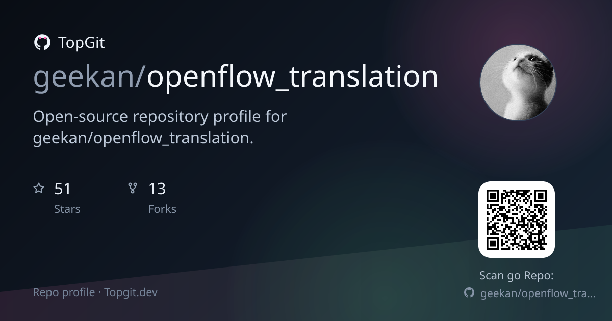 TopGit repo profile image for geekan/openflow_translation
