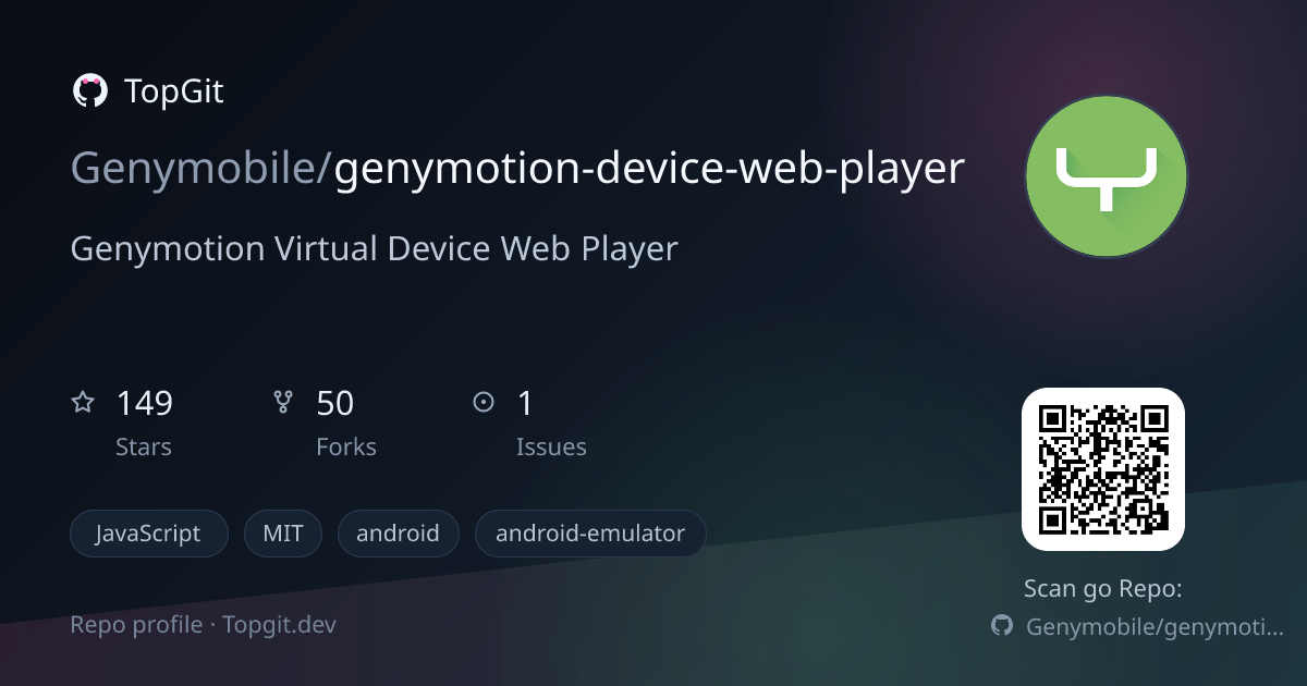 TopGit repo profile image for Genymobile/genymotion-device-web-player