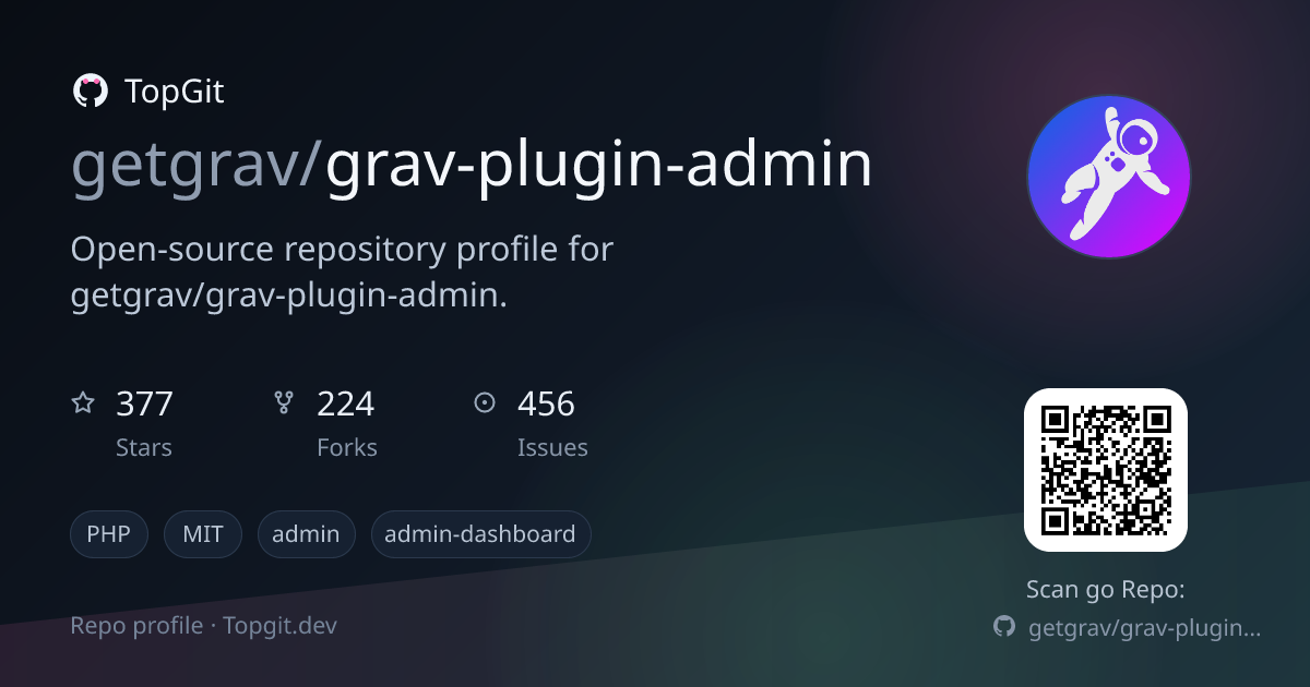 TopGit repo profile image for getgrav/grav-plugin-admin