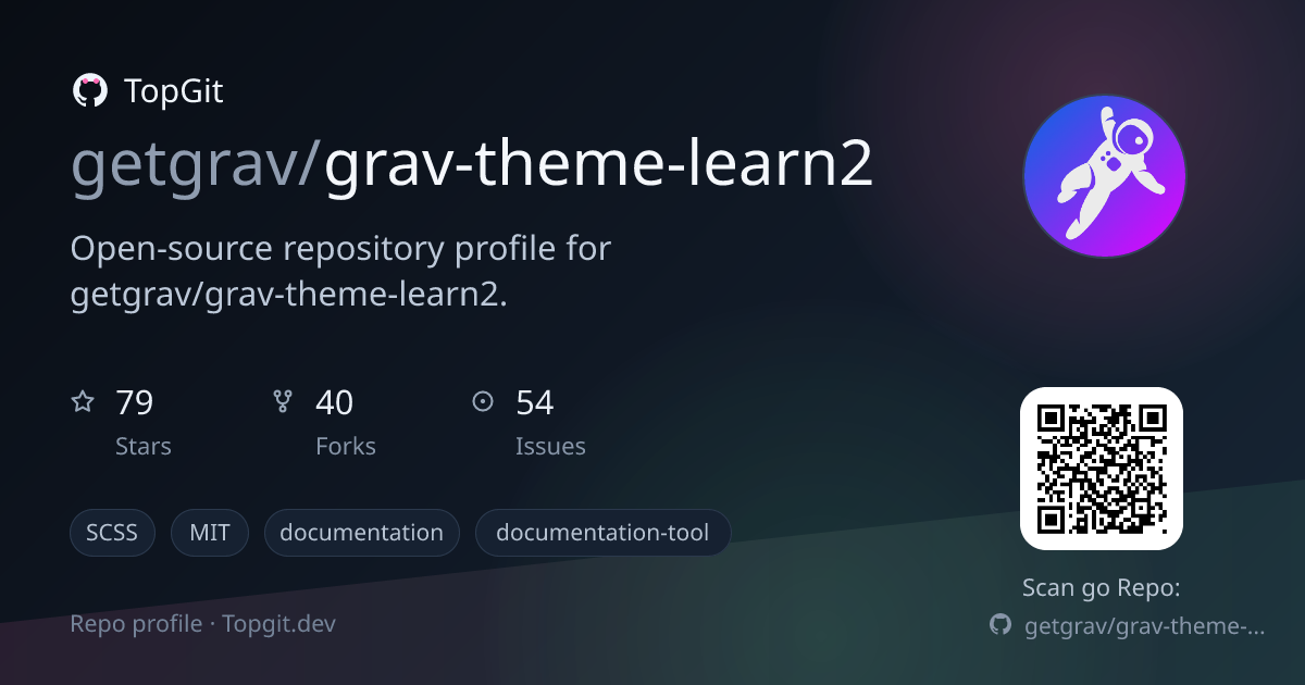 TopGit repo profile image for getgrav/grav-theme-learn2