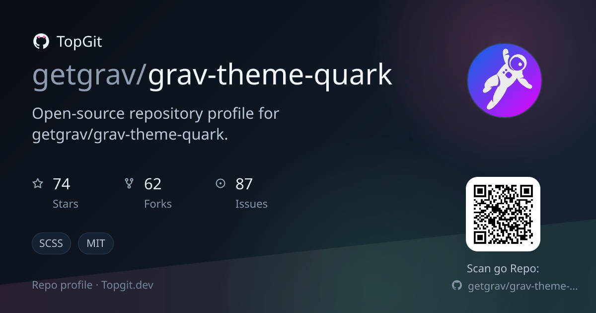 TopGit repo profile image for getgrav/grav-theme-quark