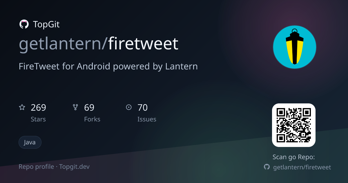 TopGit repo profile image for getlantern/firetweet