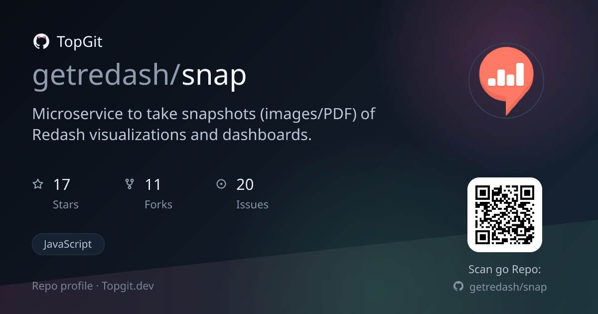 TopGit repo profile image for getredash/snap
