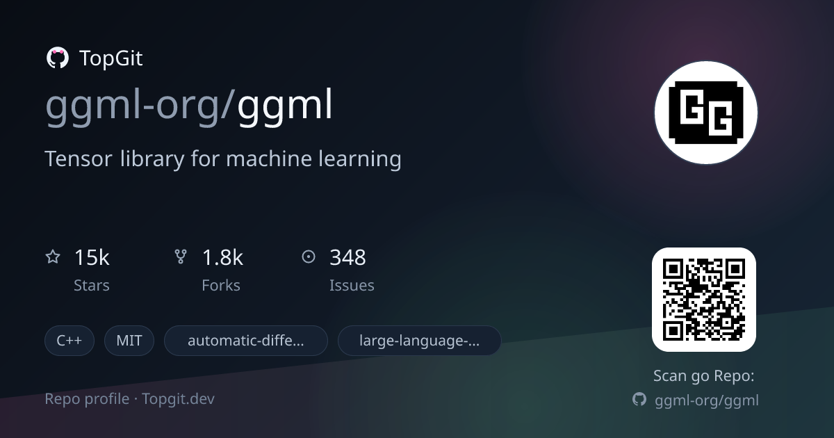 TopGit repo profile image for ggml-org/ggml