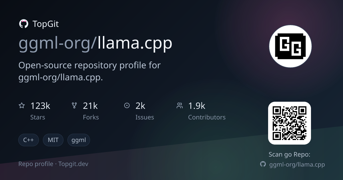TopGit repo profile image for ggml-org/llama.cpp