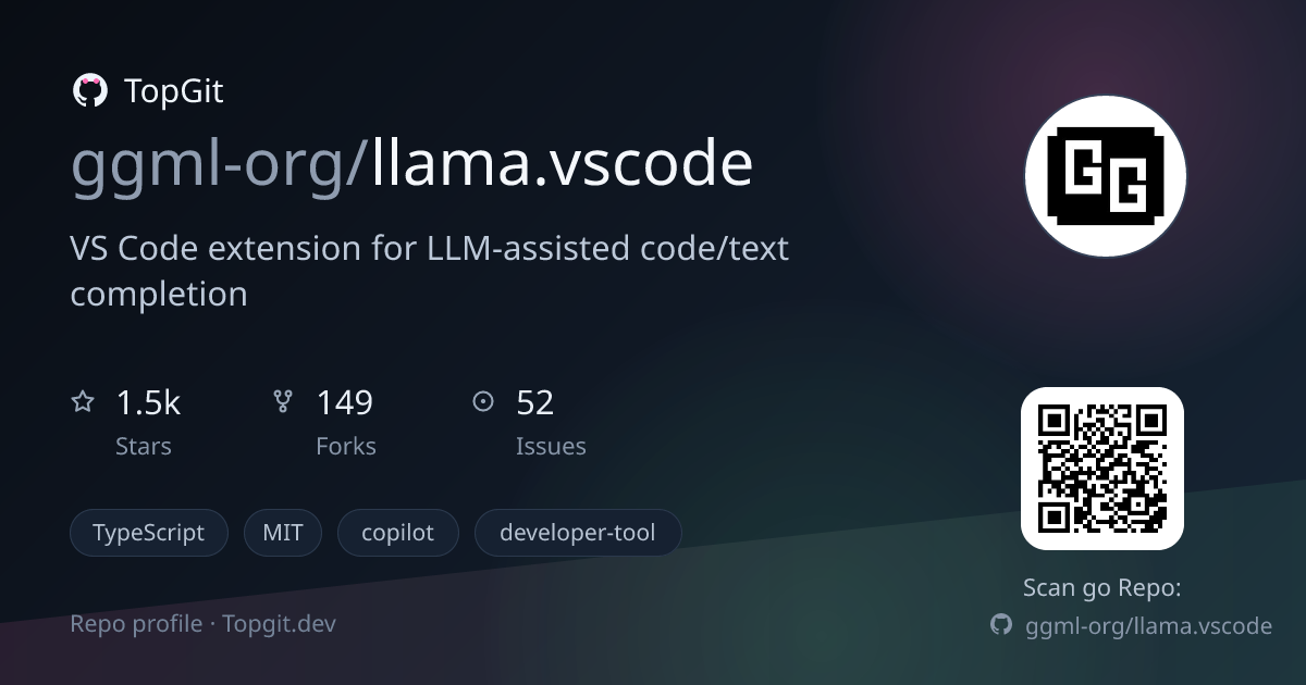TopGit repo profile image for ggml-org/llama.vscode