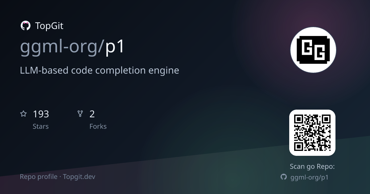 TopGit repo profile image for ggml-org/p1