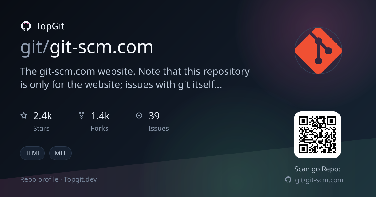 TopGit repo profile image for git/git-scm.com