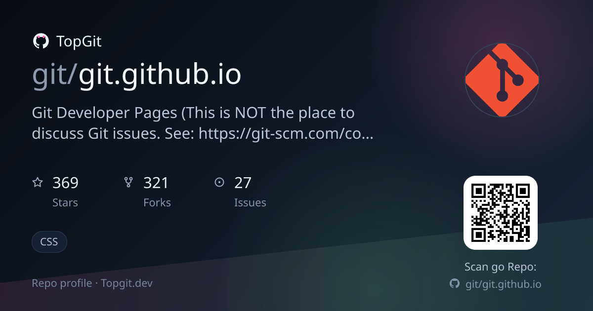 TopGit repo profile image for git/git.github.io