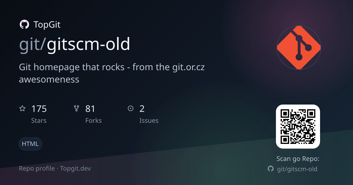 TopGit repo profile image for git/gitscm-old