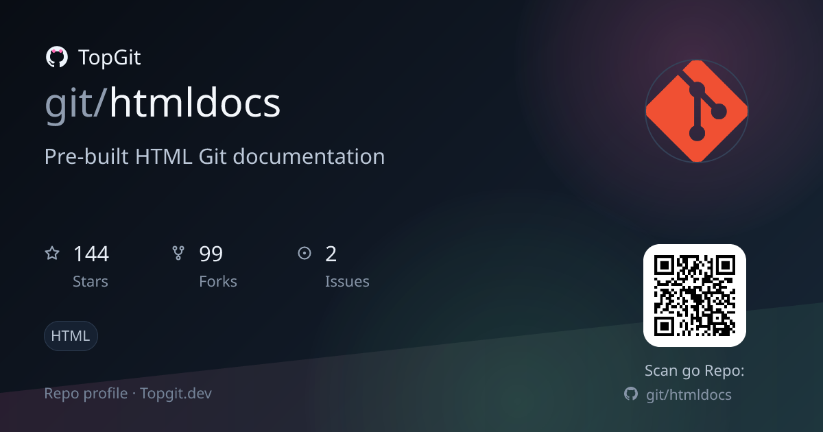 TopGit repo profile image for git/htmldocs